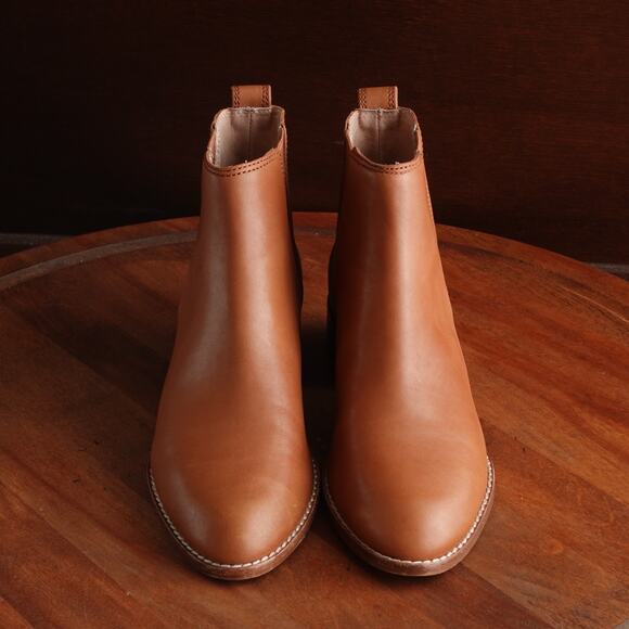 Madewell Boots Womens Size 5 Brown Carina Chelsea Slip On Ankle Leather Western - Picture 2 of 15